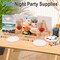140 Pack Canvas with Easel Kit with Acrylic Paint Painting Boards Wooden Stands, Detail Brushes Canvas Panel Set for Adults Couples Beginners Sip and Paint Party Date Night